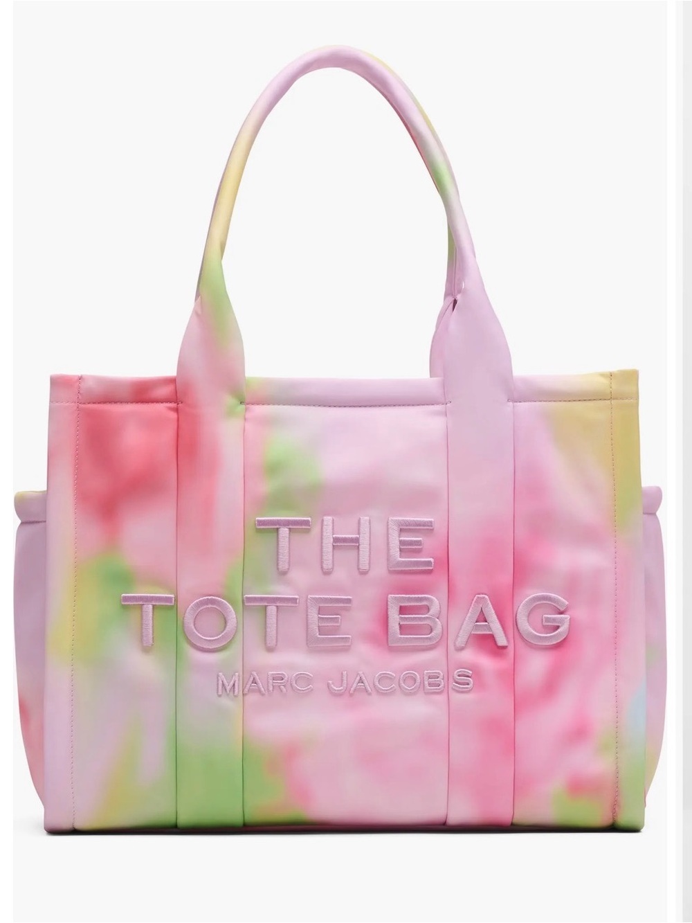 NWT Marc Jacobs the Large Pink Tie-Dye Tote with Pastel Accents- in canvas